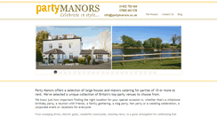 Desktop Screenshot of partymanors.co.uk